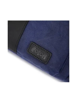 ALI - Sac à dos en cuir véritable et toile enduite - Bleu 7