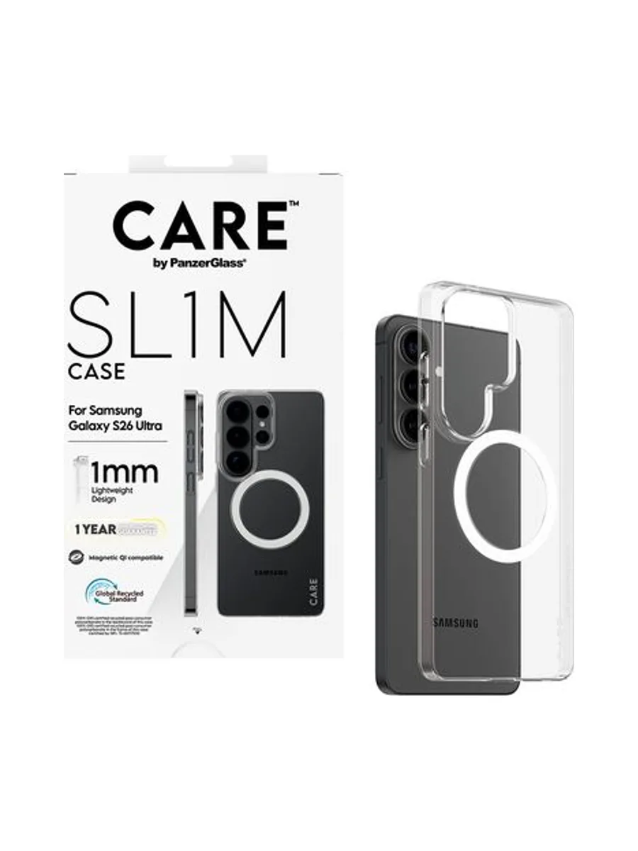 PanzerGlass CARE™ by ® SL1M Case Transparent w. Qi Samsung Galaxy S26 Ultra mobile phone case 5