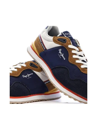 Baskets Marine/Camel/Jaune Homme Pepe jeans London 7