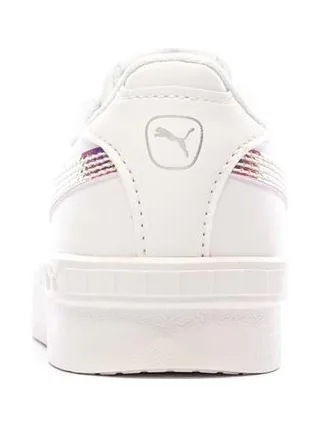 Baskets Blanc/Rose irisé Fille Puma Jada Holo 3