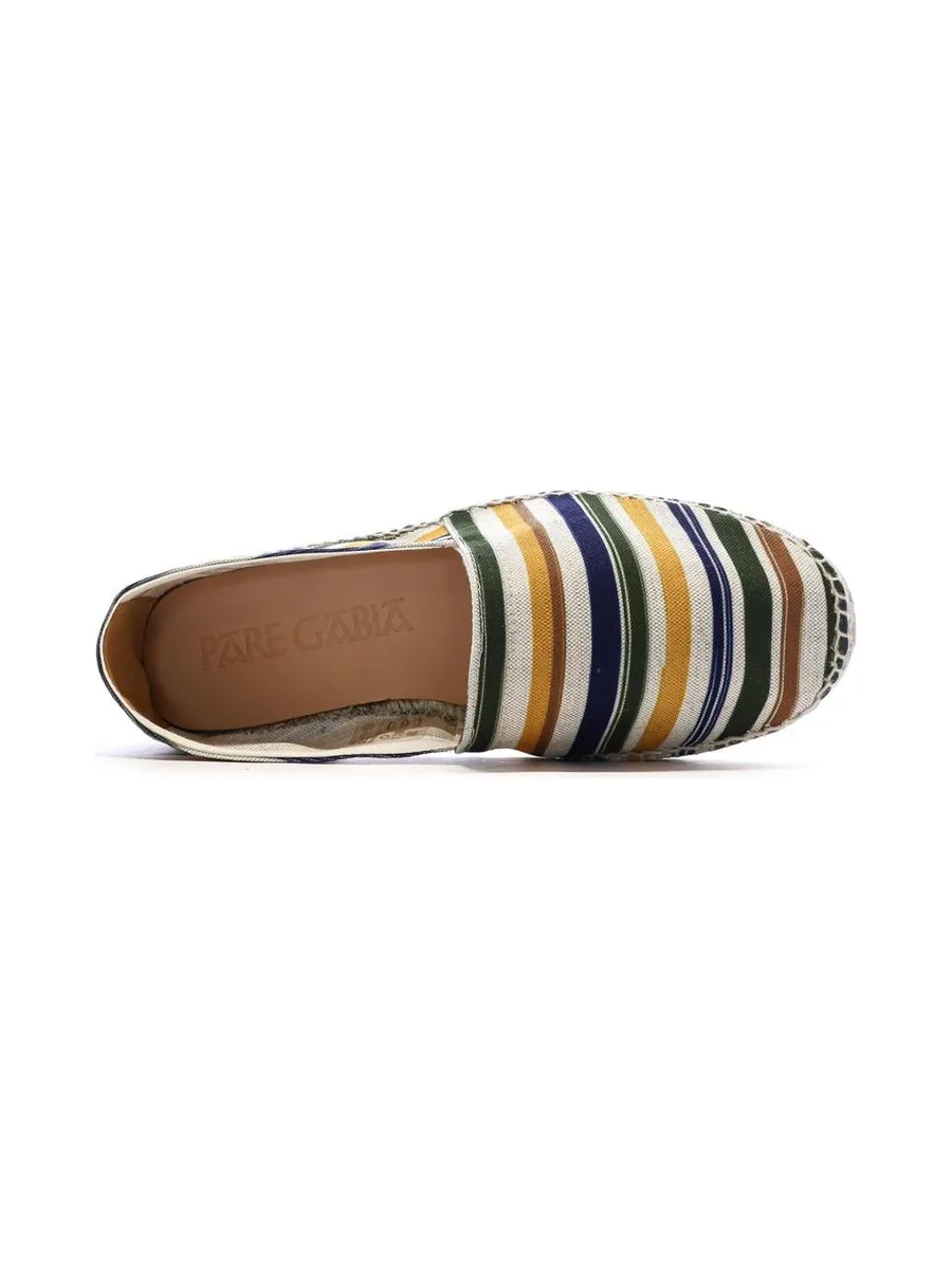 Espadrilles Blanc/Vert/Bleu Homme Pare Gabia Anitz 5