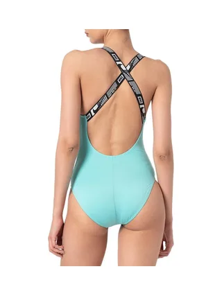 Maillot de bain 1 pièce Turquoise Femme Nike Crossback 2
