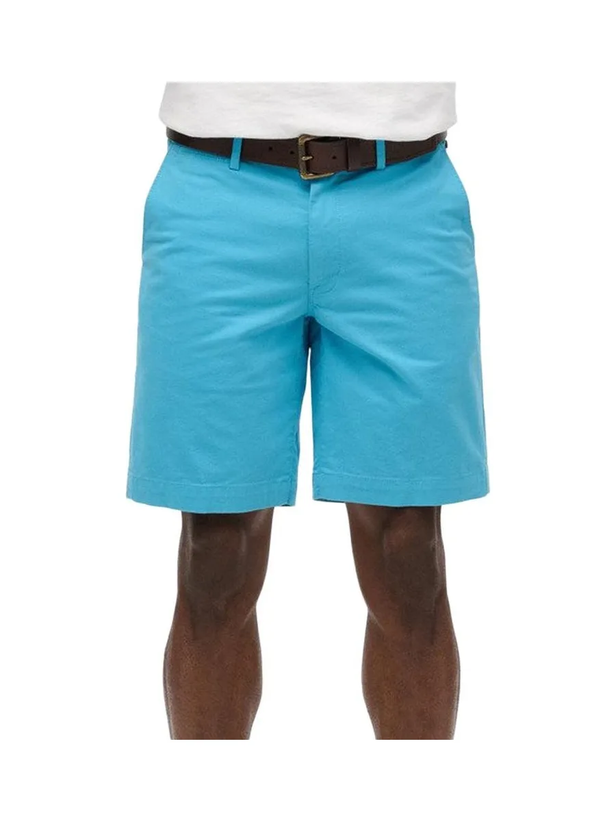 Short Chino Turquoise Homme Superdry Stretch 2