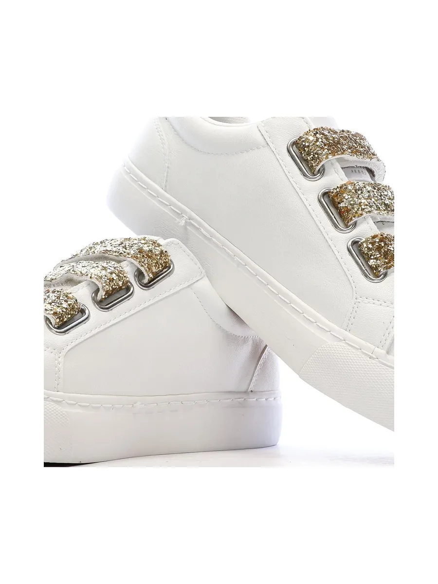 Baskets Blanche/Doré Femme Kaporal Tippyk 8