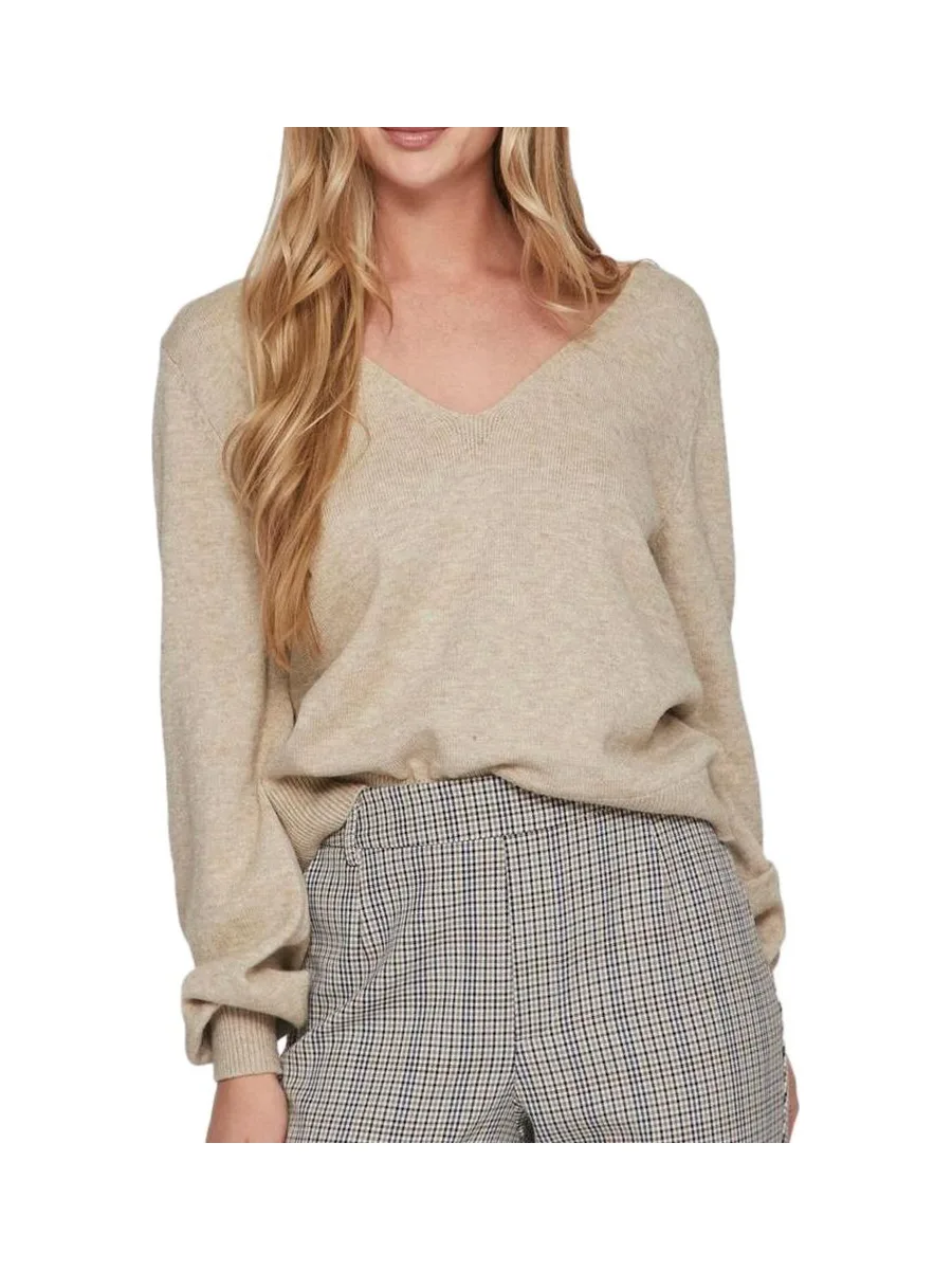 Pull Beige Femme Vila Viril Rev 2