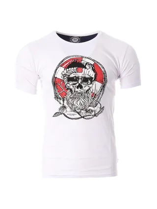 T-shirt Blanc Homme La Maison Blaggio MORO 1