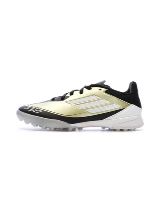Chaussures de Foot Doré/Noir Junior Adidas F50 League TF J Messi 1
