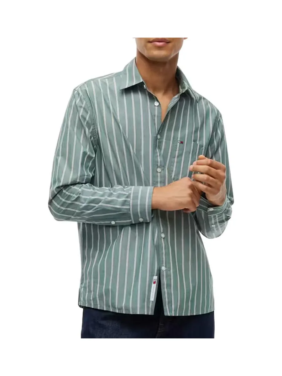 Chemise Verte Homme Tommy Hilfiger Poplin 2