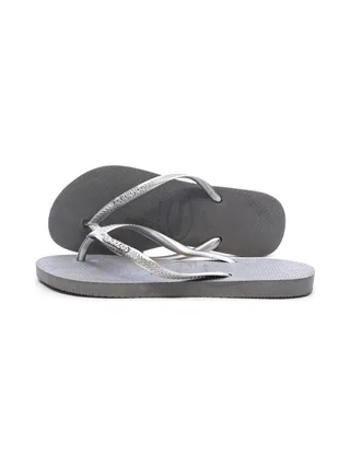Tongs Gris Femme Havaianas Slim Logo Infradito 1