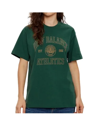 T-Shirt Vert Femme New Balance Athletics Oversized 1