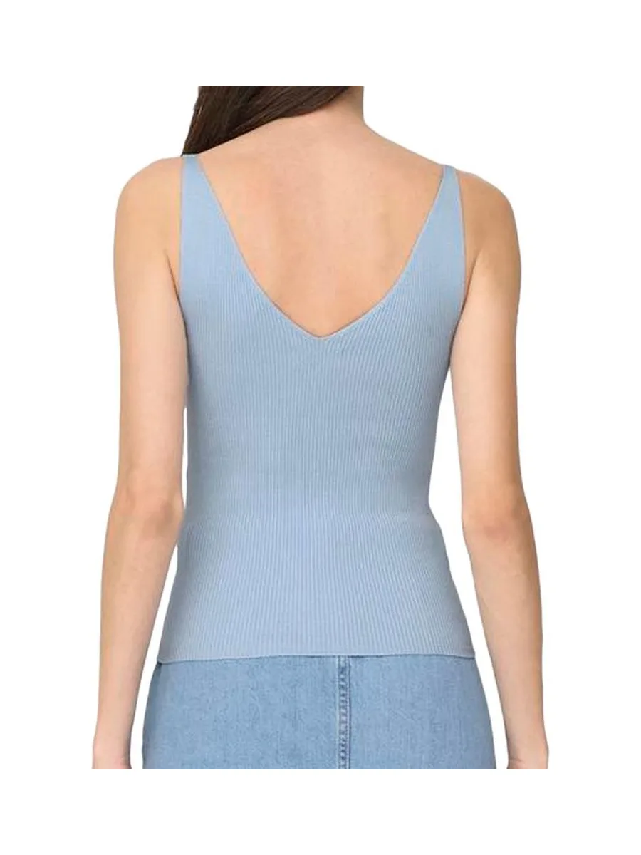 Débardeur en Maille Bleu Femme JDY Nanna 15180497 3