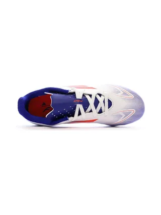 Chaussures de football Blanches/Bleu Garçon Adidas F50 Club Fxg 4