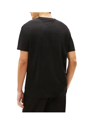 T-Shirt Noir Homme Tommy Hilfiger Reg Linearss 2
