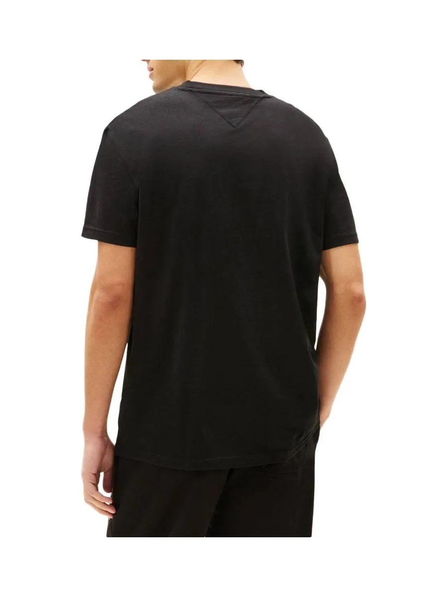 T-Shirt Noir Homme Tommy Hilfiger Reg Linearss 3