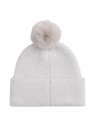 Bonnet Gris Femme Tommy Hilfiger Th Pom Pom 2