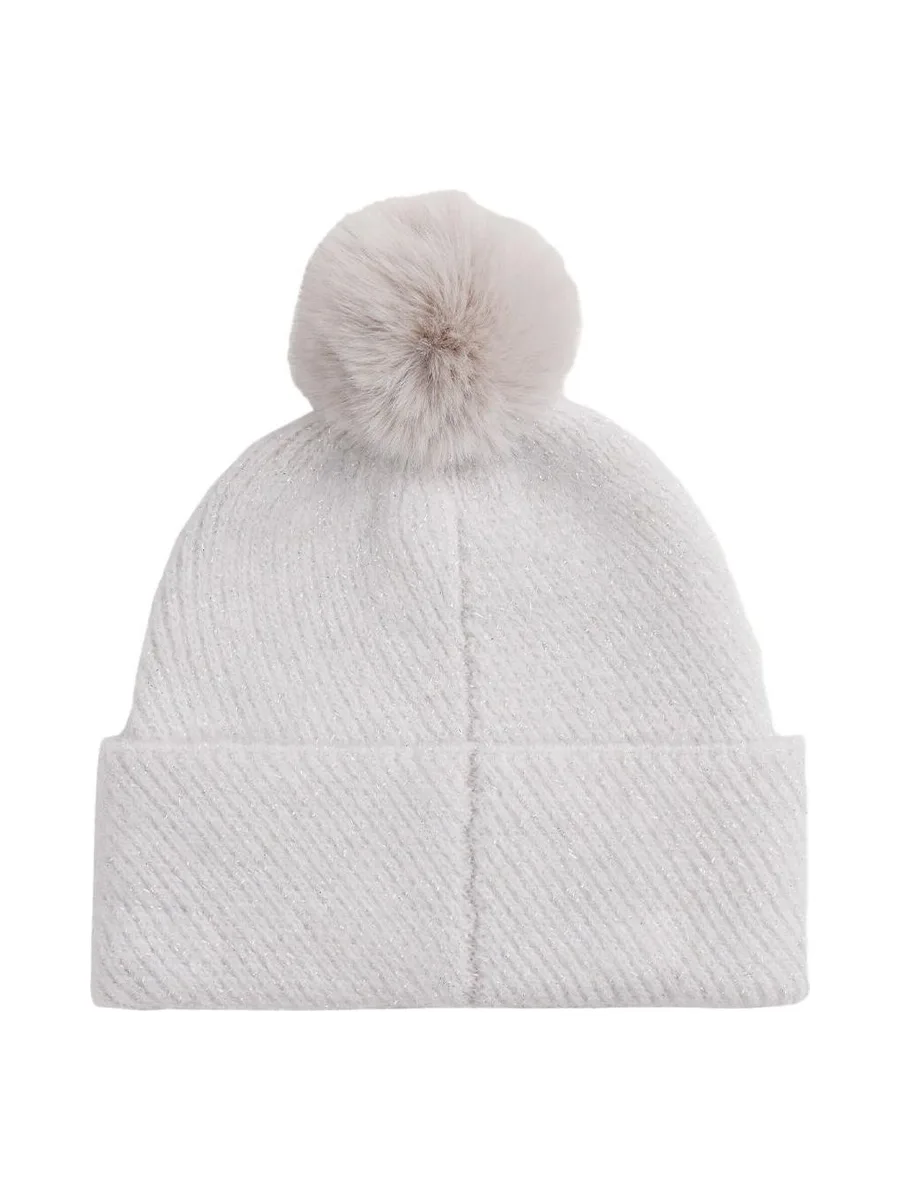 Bonnet Gris Femme Tommy Hilfiger Th Pom Pom 3