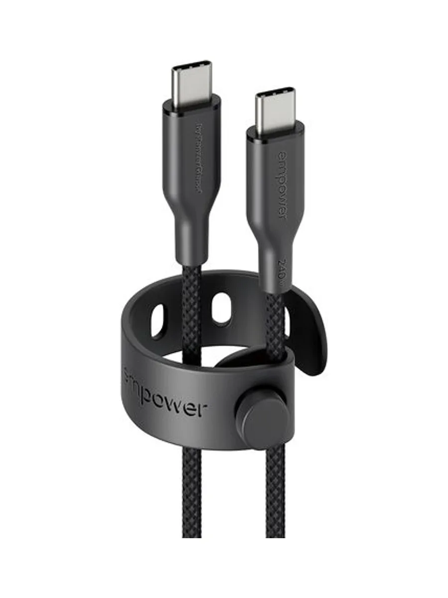 PanzerGlass empower™ by ® Racing 240W USB-C to USB-C Cable | USB 2.0 | 1.2M | Space Black USB cable 1