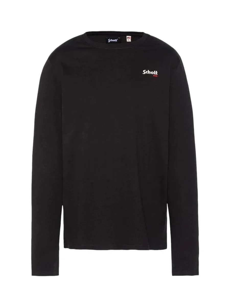 T-shirt Noir Homme Schott BRODEDML 1