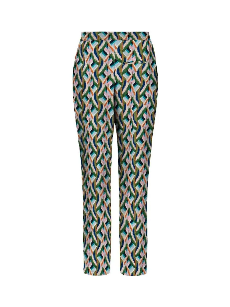 Pantalon Vert/Bleu à Motifs Femme Only 3