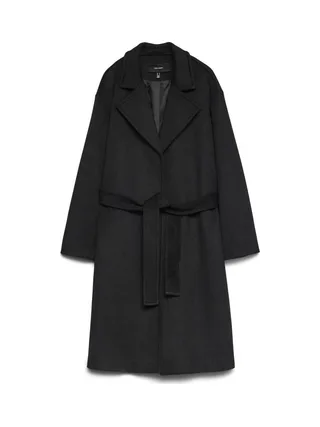 Manteau Long Noir Femme Vero Moda Vmamanda Belt 2