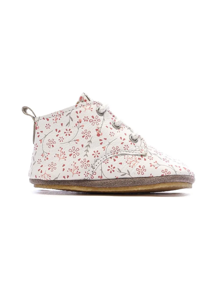 Chaussons Blanc à Fleurs Fille Aster Layas 3