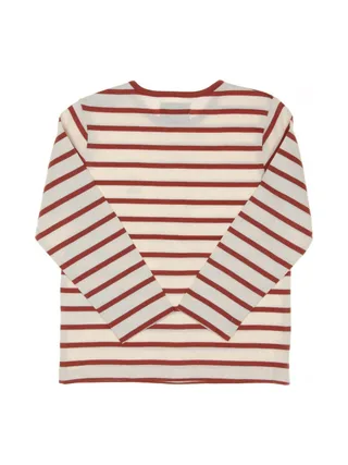 T-shirt Marinière Rose/Beige Enfant EOM Loris 2