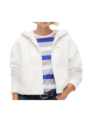 Veste Blanche Femme Tommy HilfigerTeddy Hooded 1