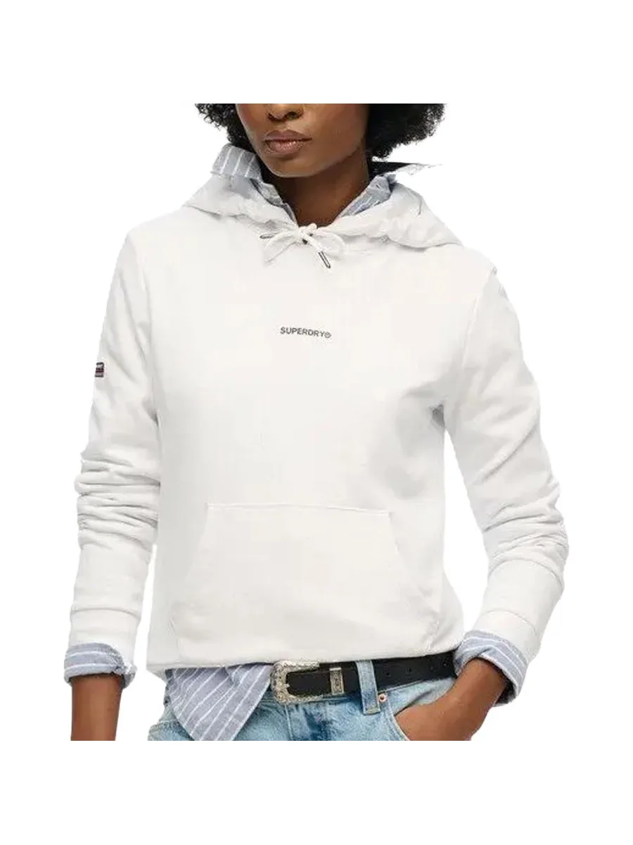 Sweat à Capuche Blanc Femme Superdry Plain Hood 2