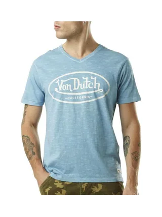 T-shirt Bleu/Crème Homme Von Dutch TYRON 1