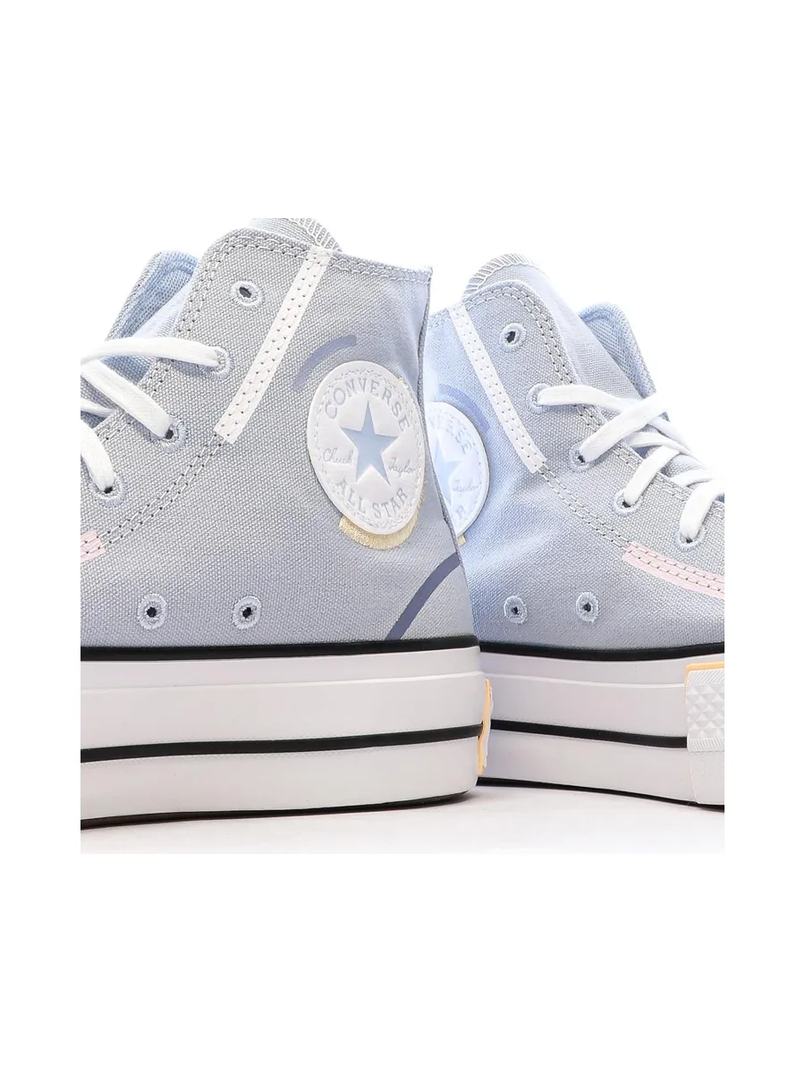 Baskets Bleu Clair Femme Converse Chuck Taylor All Star Lift 8