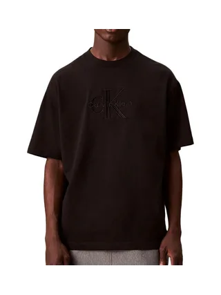 T-Shirt Noir Homme Calvin Klein Jeans Monologo LV04RB295G 1