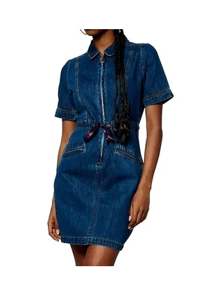 Robe en Jean Bleu Moyen Femme Kaporal Brat 1