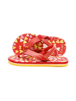 Tongs Rouge/Jaune Fille Cool Shoe 1