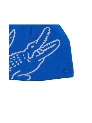 Bonnet Bleu/Blanc Homme Lacoste Broderie 2