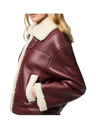Veste Bordeaux Femme Pieces Janelle 3