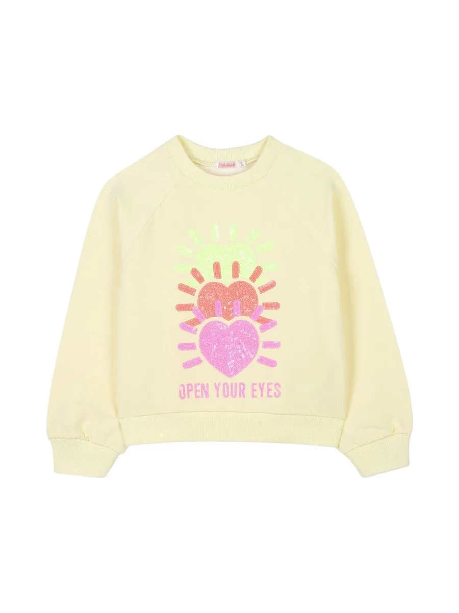 Sweat Jaune Fille Billieblush U20880 Yellow 3