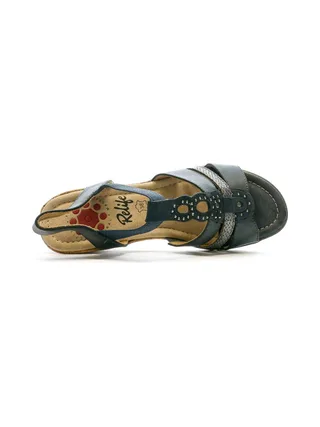 Sandales compensées Bleu Femme Relife Jinkat 4