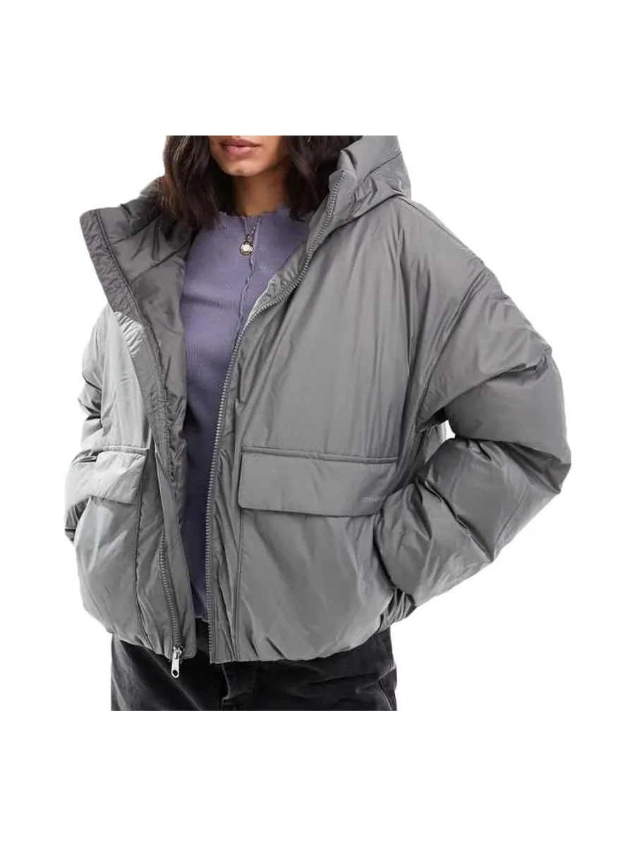 Doudoune Gris Femme Converse Synthetic Puffer 2
