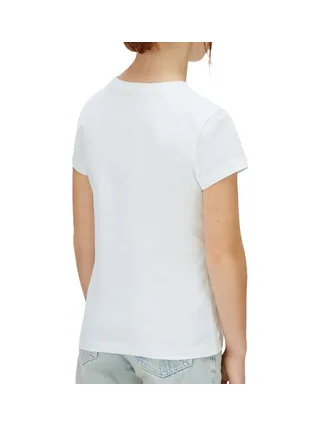 T-Shirt Blanc/Rouge Fille Calvin Klein Jeans Monogram 2