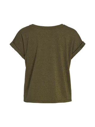 T-Shirt Vert Femme Vila Luxi 2