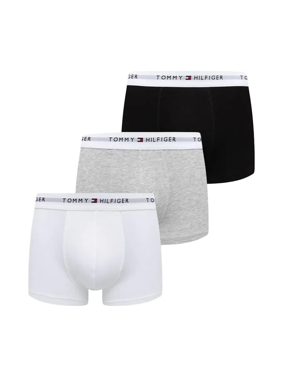 X3 Boxers Noir/Blanc/Gris Homme Tommy Hilfiger Low Rise Trunk 2