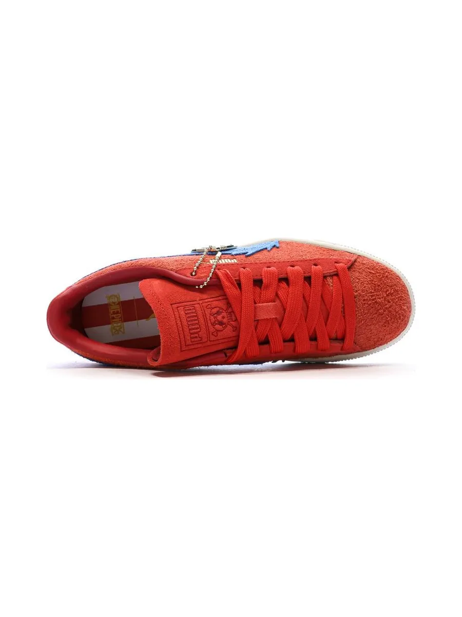 Baskets Rouge/Bleu Garçon Puma Suede One Piece Jr 4