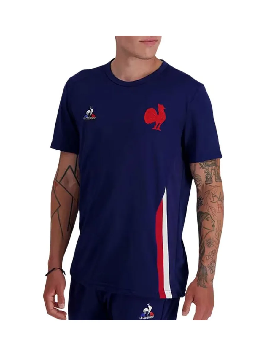 XV de France T-shirt de Présentation Marine Homme Le Coq Sportif 2