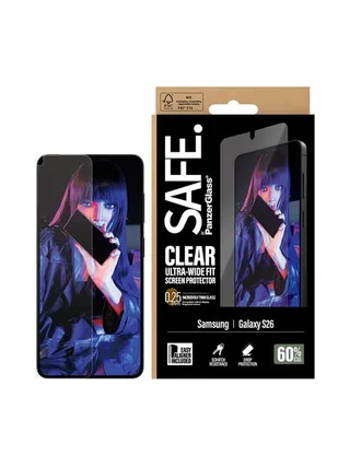 PanzerGlass SAFE. by ® Screen Protector Samsung Galaxy S26 | Ultra-Wide Fit w. EasyAligner 2