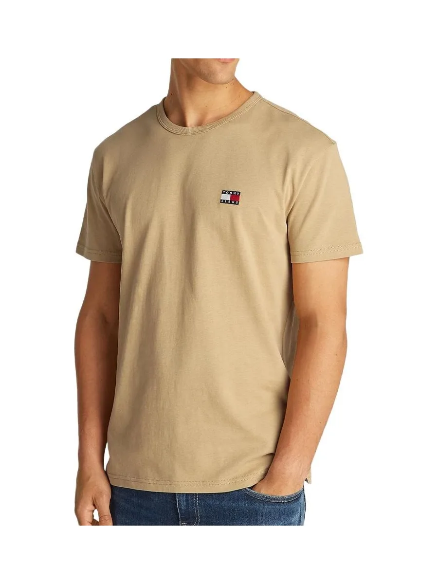 T-shirt Beige Homme Tommy Jeans Reg Badge 2