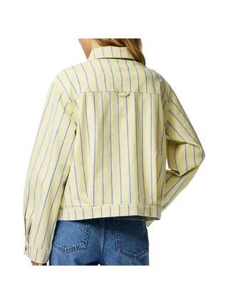 Veste en Jean Jaune Femme Pieces Billo 2