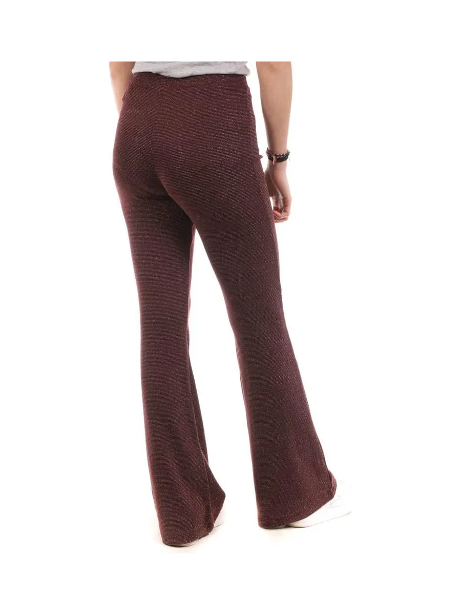 Pantalon Fluide Bordeaux Femme Only Flared 3