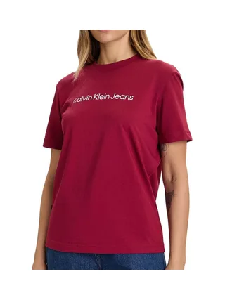 T-Shirt Bordeaux Femme Calvin Klein Jeans LV047C912G 1