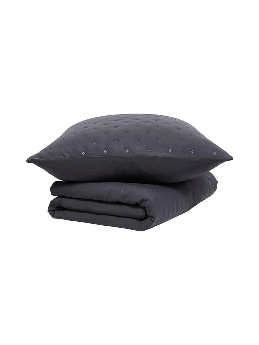 Couvre lit Noir + 2 Taies D'oreiller Today 240X220 3