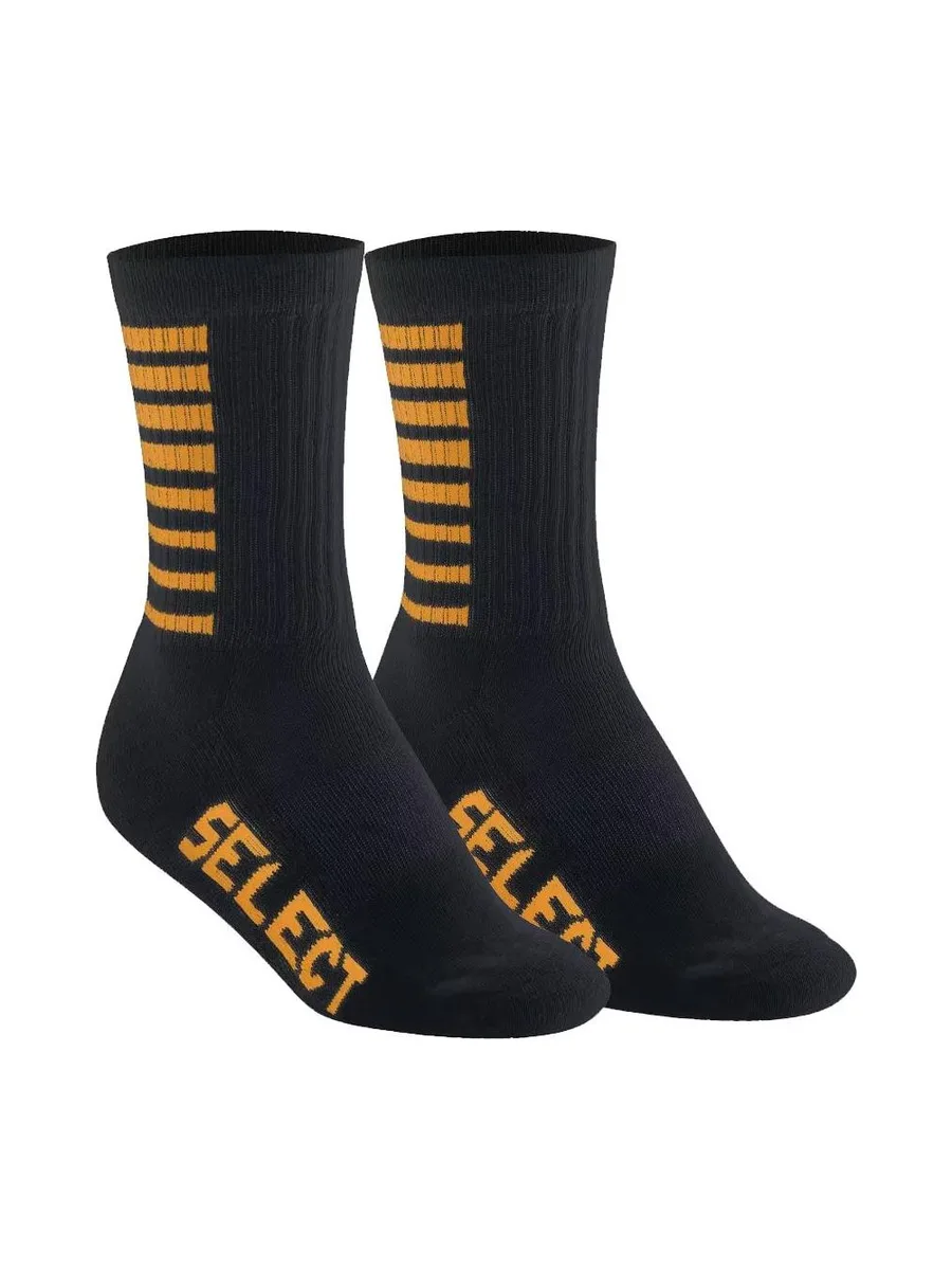 X1 Paire de Chaussettes Noir/Orange Mixte Select Sports Basic 2
